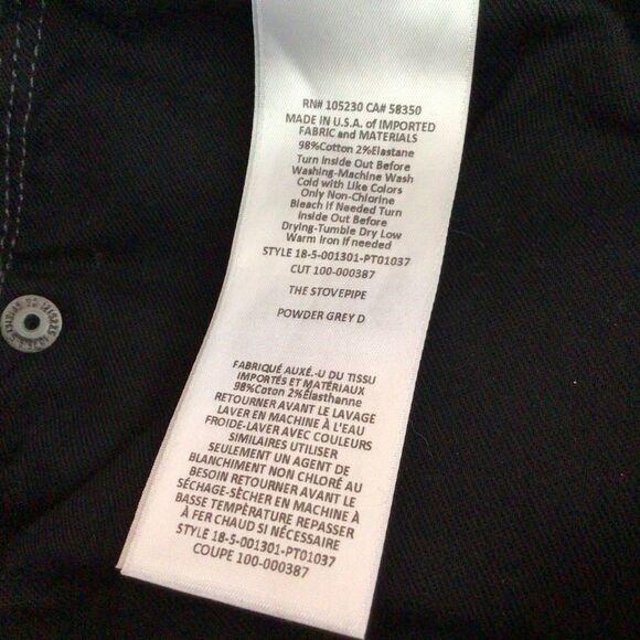 Current Elliot The stovepipe jeans high waist high-rise distressed denim grey 26 - Picture 9 of 16